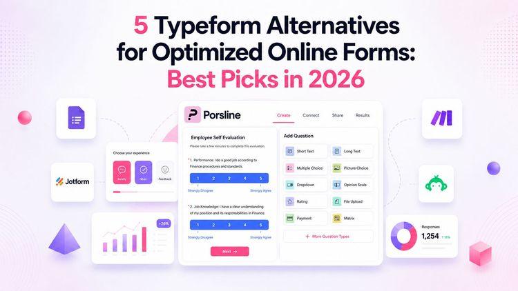 أفضل بدائل Typeform لإنشاء النماذج والاستبيانات الإلكترونية باستخدام بُرس لاين وأدوات مشابهة