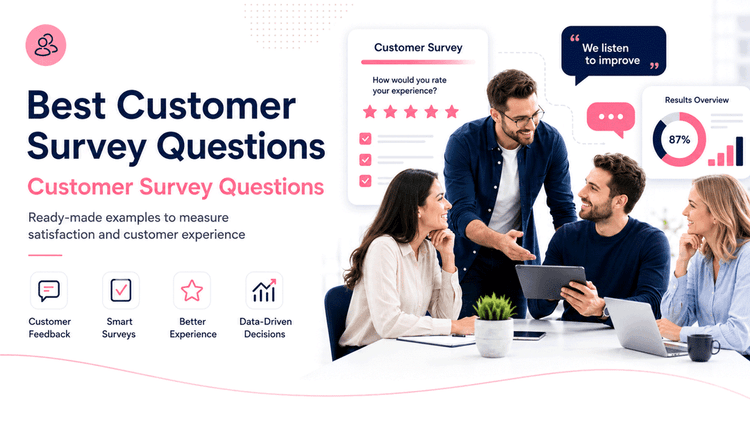 International customer experience team reviewing customer survey questions, satisfaction ratings and feedback results.