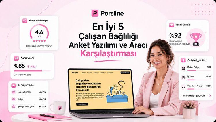 En iyi 5 çalışan bağlılığı anket yazılımı ve aracı karşılaştırması